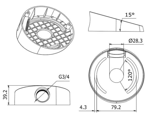 Hikvision Digital Technology DS-1259ZJ security camera accessory Mount