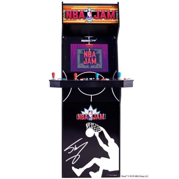 Arcade1Up NBA Jam SHAQ XL arkadmaskin - 3 spel ingår - WiFi Live och cross-play - 19 tum