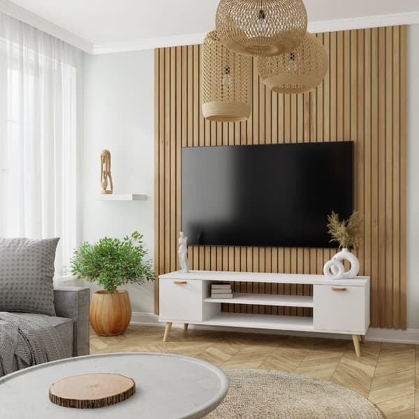 RTV Focus skab hvid 135 cm - Skandinavisk