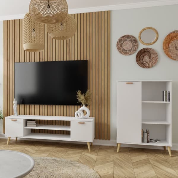 RTV Focus skab hvid 135 cm - Skandinavisk