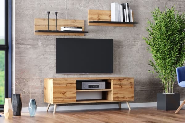 Focus RTV skåp 135 cm ek guld hantverk