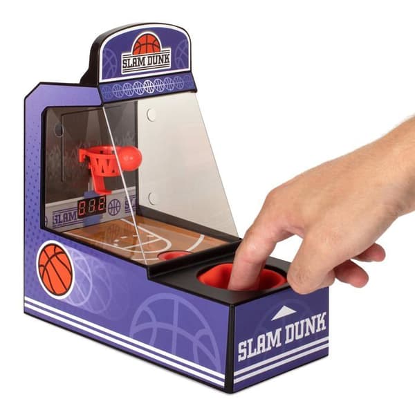 Tummen upp arkadterminal - ELLER-RETBALL - 1002728 Retro Basket Ball Arkadmaskin Blå One Size