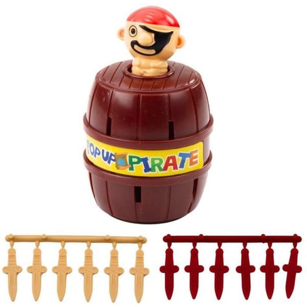 Borne arcade Leantoys Familjärt arkadspel: Piratfatssvärdshoppning