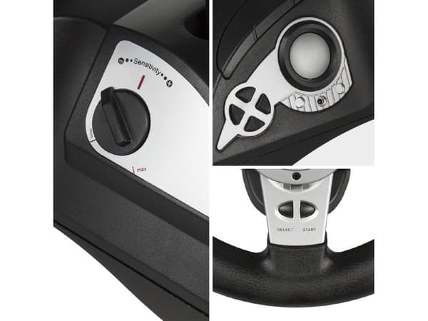 NanoRS RS700 Gaming Controller Sort, Sølv USB Rat Analog / Digital Android, PC, Pla