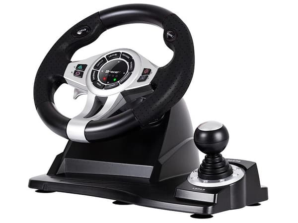 Tracer TRAJOY46524 spelkontroll svart ratt + pedaler PlayStation 4, Playstation 3