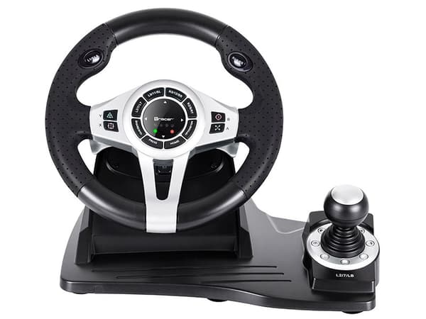 Tracer TRAJOY46524 spelkontroll svart ratt + pedaler PlayStation 4, Playstation 3