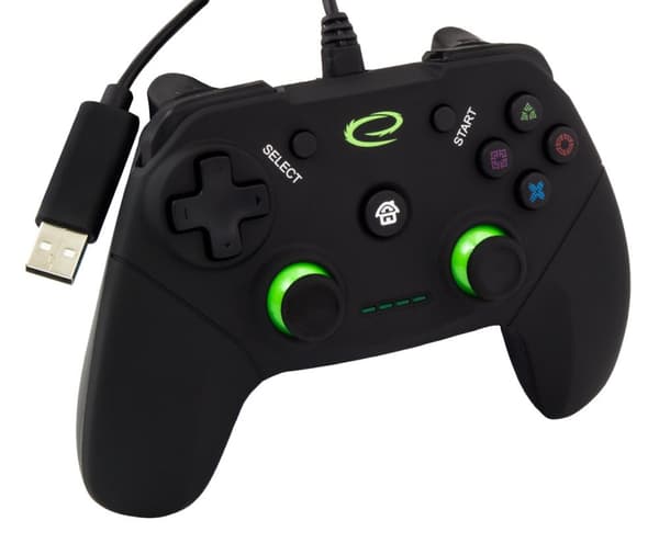 Esperanza EGG110K Gaming Controller Gamepad PC, Playstation 3 Analog / Digital USB 2.0 Svart