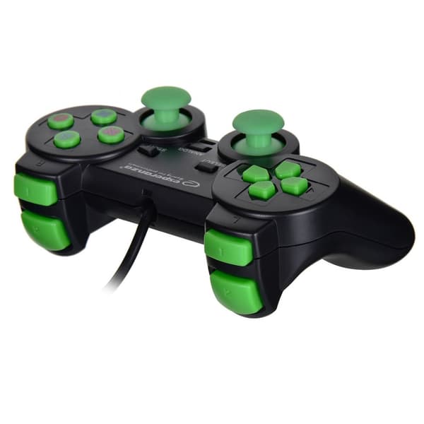 Esperanza EGG107G Gaming Controller Gamepad PC, Playstation 3 Analog / Digital USB 2.0 Sort/Grøn