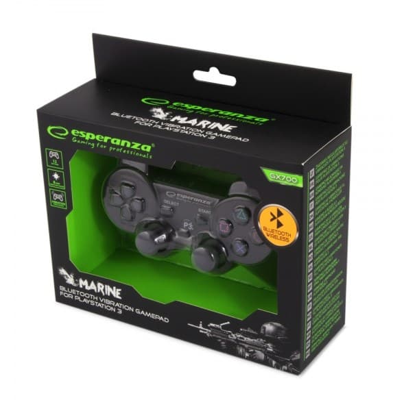 Esperanza EGG109K Gaming Controller Sort Bluetooth Joystick Analog Playstation 3
