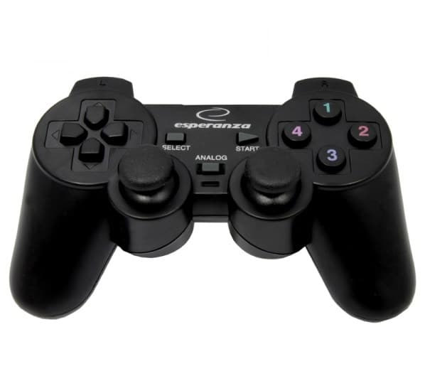 Esperanza EG102 Gaming Controller Sort USB 2.0 Gamepad Analog / Digital PC, Playstation 3