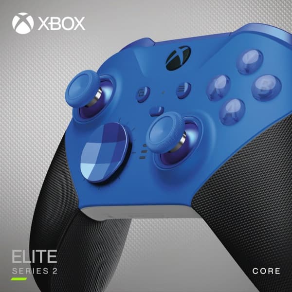 Microsoft Xbox Elite Series 2 - Core Black, Blue Bluetooth/USB Gamepad Analog / Digital PC, Xbox