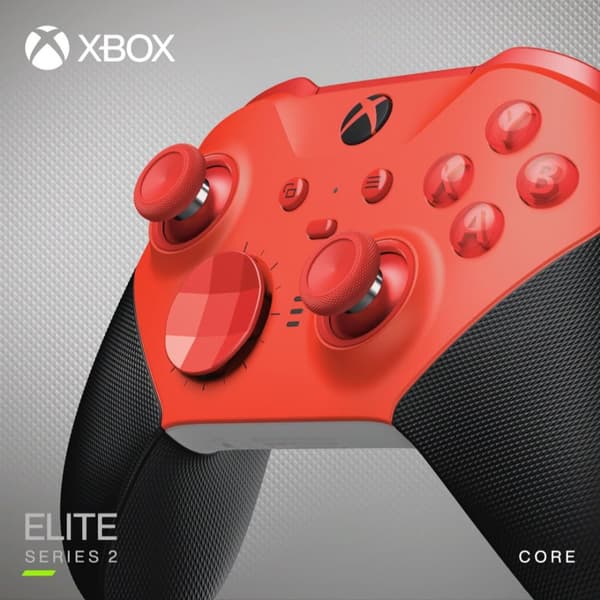 Microsoft Xbox Elite Series 2 - Core Black, Red Bluetooth/USB Gamepad Analog / Digital Xbox Series