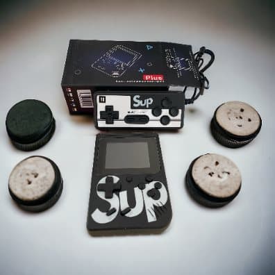 Retro Mini 400 spilkonsol, bærbar + PAD - Sort