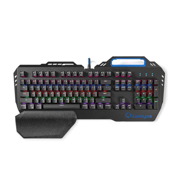Nedis GKBD400BKUS Mekaniskt speltangentbord RGB Lighting US International Metal Design