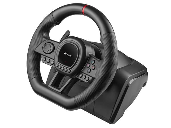 Tracer TRAJOY47345 Spelkontroll Svart Ratt + Pedaler PlayStation 4, PlayStation 3, Xbox One, Xbox 360, Switch, PC