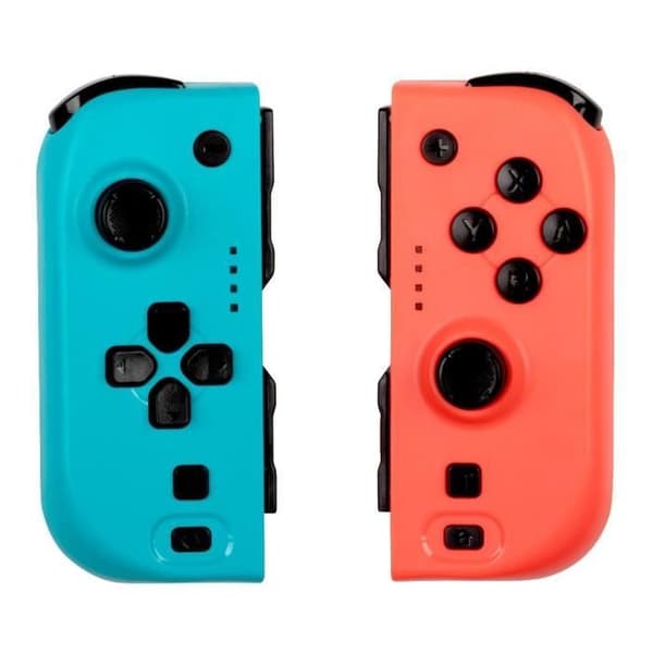 Ohjainohjaimet - Nintendo Switch ja Switch OLED - KONIX - 8 tunnin akunkesto - Värinätoiminto - Sininen ja punainen