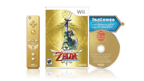 Zelda: Skyward Sword Limited Edition with Gold Remote Controller - Nintendo Wii (brugt)