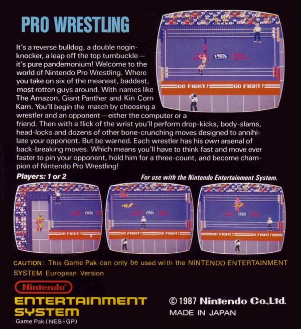 Pro Wrestling - Nintendo 8-bit/NES - PAL B/SCN (BRUKT VARE)