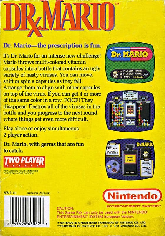 Dr. Mario - Nintendo 8-bit/NES - PAL B/SCN (BRUGT VARE)