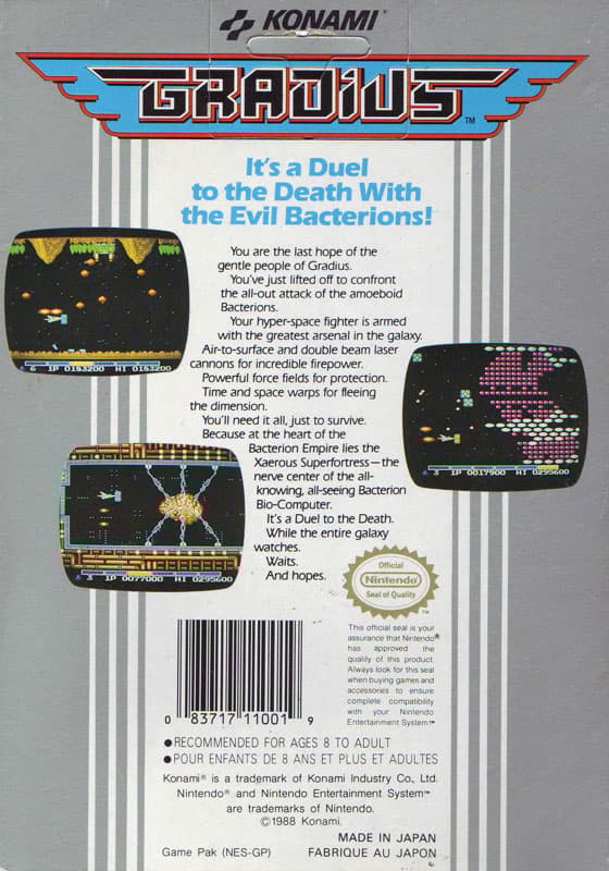 Gradius - NES - Nintendo 8-bit/NES - PAL B/SCN (KÄYTETTY TAVARA)