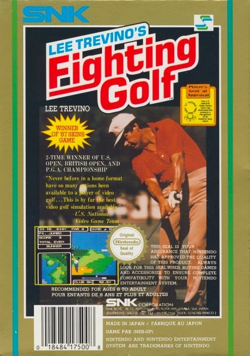 Lee Trevino´s Fighting Golf - Nintendo 8-bit/NES - PAL B/SCN (BRUKT VARE)