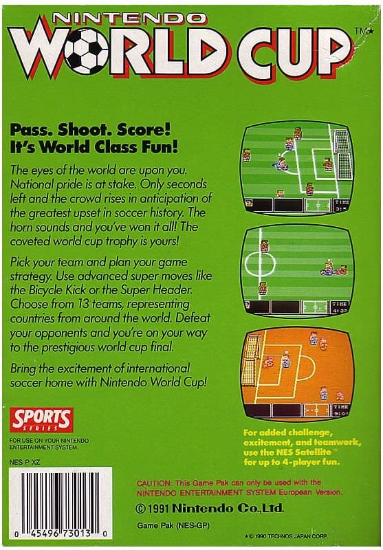 Nintendo World Cup - Nintendo 8-bit/NES - PAL B/SCN (BRUKT VARE)