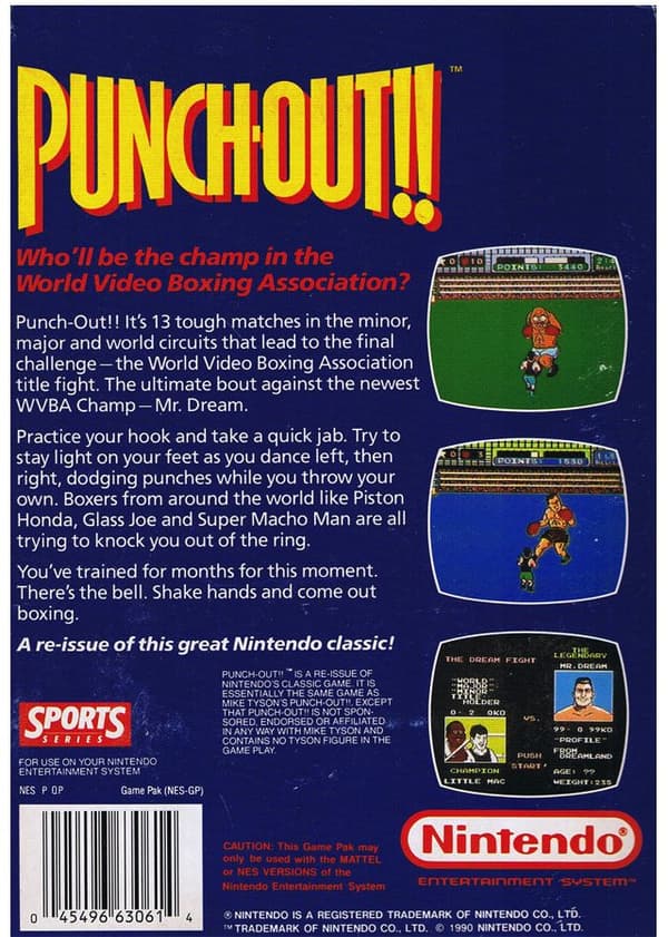 Punch-Out!! - NES - Nintendo 8-bit/NES - PAL B/SCN (BRUKT VARE)