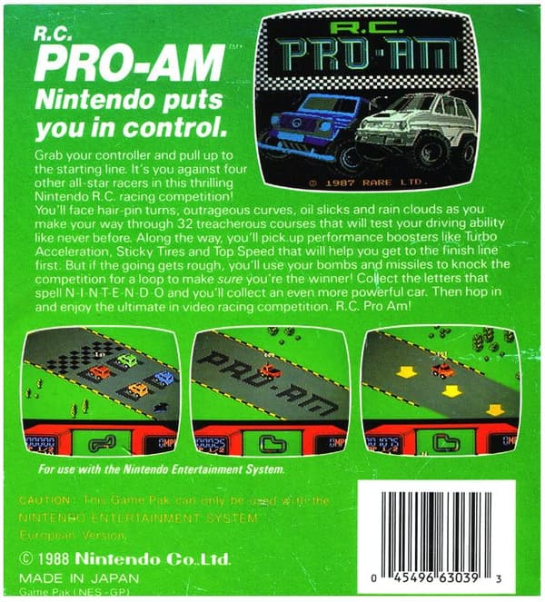 R.C. Pro-Am - Nintendo 8-bit/NES - PAL B/SCN (BRUKT VARE)