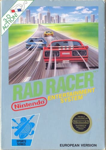 Rad Racer - Nintendo 8-bit/NES - PAL B/SCN (BRUKT VARE) Complete in box
