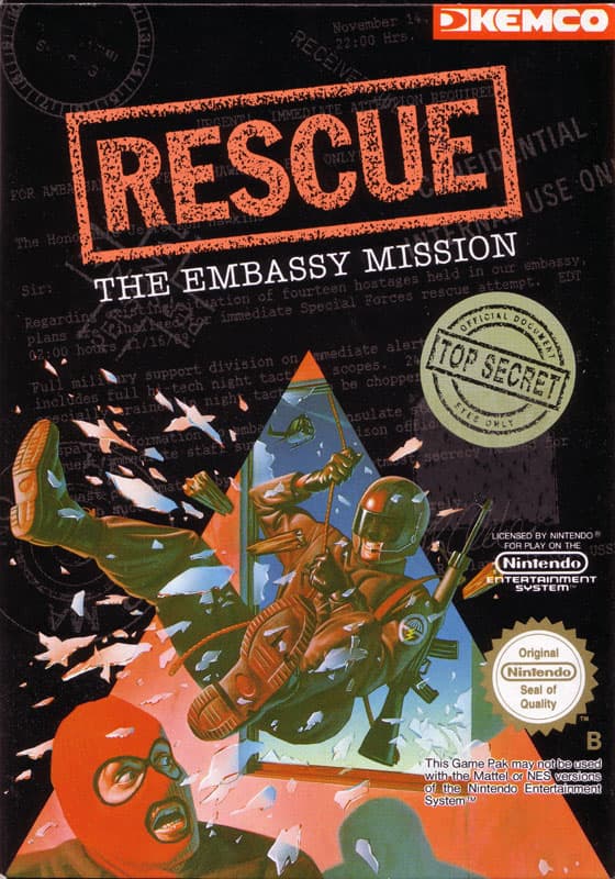 Rescue The Embassy Mission - Nintendo 8-bit/NES - PAL B/SCN (Begagnad) Complete in box