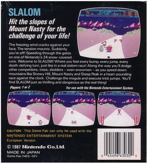 Slalom - Nintendo 8-bit/NES - PAL B/SCN (BRUKT VARE)