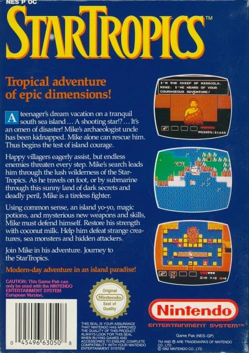 Star Tropics - Nintendo 8-bit/NES - PAL B/SCN (Begagnad)