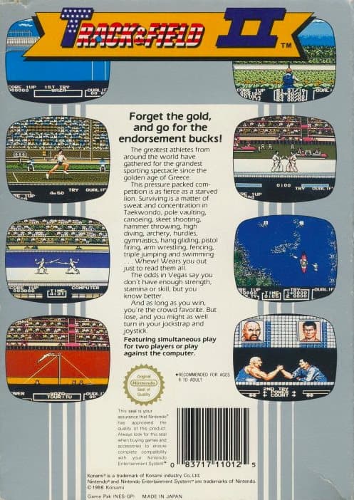 Track & Field II - Nintendo 8-bit/NES - PAL B/SCN (BRUKT VARE)