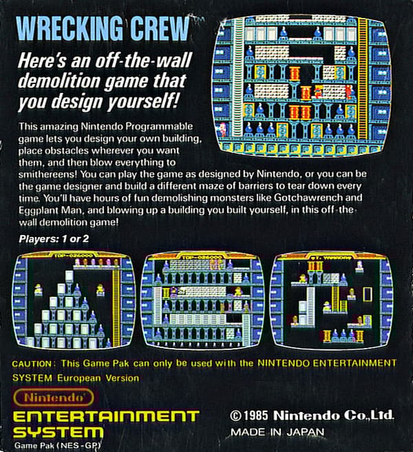 Wrecking Crew - Nintendo 8-bit/NES - PAL B/SCN (BRUKT VARE)