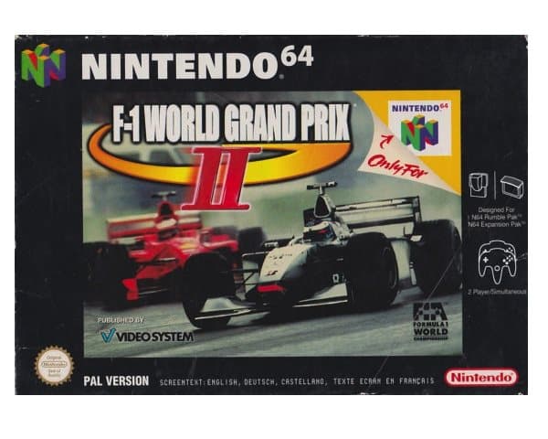 F-1 World Grand Prix II - Nintendo 64/N64 - PAL/EUR (BRUKT VARE) Complete in box