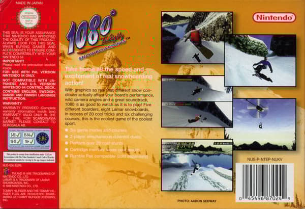 1080° Snowboarding - Nintendo 64/N64 - PAL/EUR (BRUKT VARE)