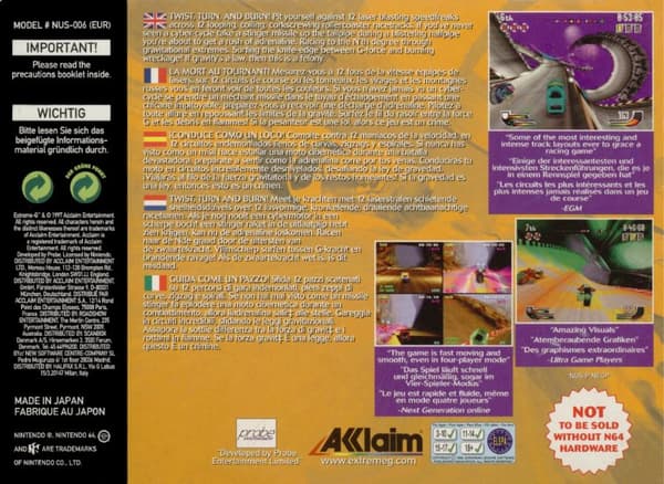 Extreme-G - Nintendo 64/N64 - PAL/EUR (KÄYTETTY TAVARA)