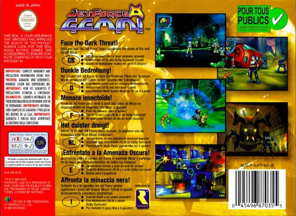Jet Force Gemini - Nintendo 64/N64 - PAL/EUR (BRUGT VARE)