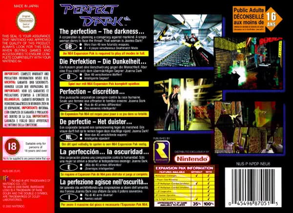 Perfect Dark - Nintendo 64/N64 - PAL/EUR (Begagnad)