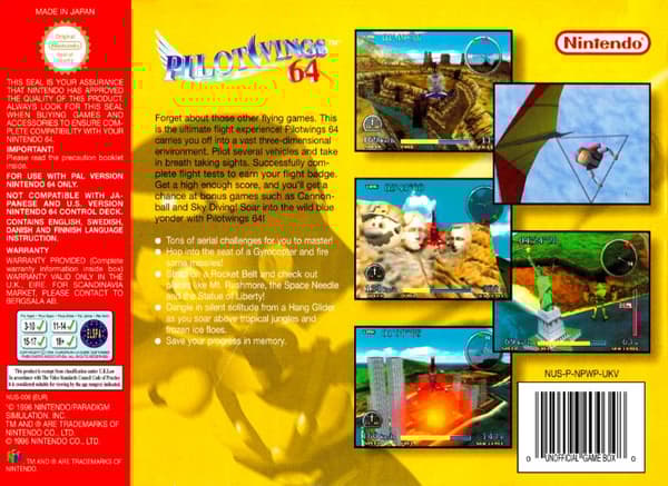 Pilotwings 64 - Nintendo 64/N64 - PAL/EUR (Begagnad)