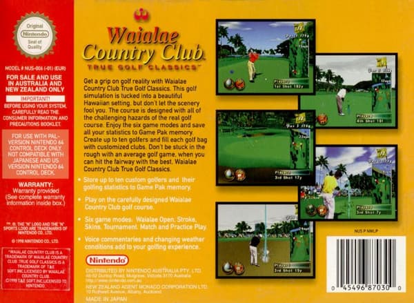 Waialae Country Club: True Golf Classics - Nintendo 64/N64 - PAL/EUR (BRUKT VARE)