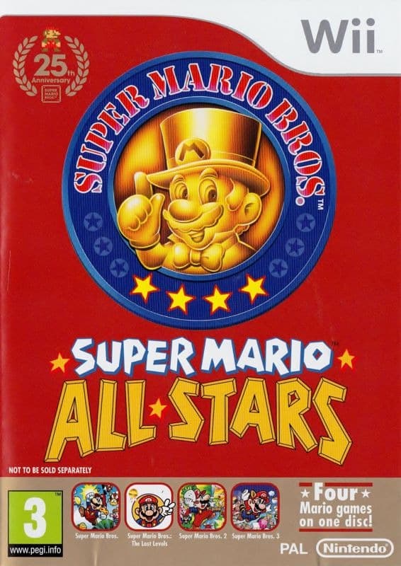 Super Mario All-Stars: 25th Anniversary Edition - endast spel - Nintendo Wii (brugt)