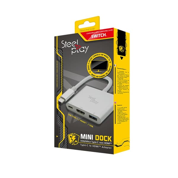 Steelplay - Mini Dock - USB-C/HDMI Adapter (Switch/Mac) (Nintendo Switch) Rose Gold