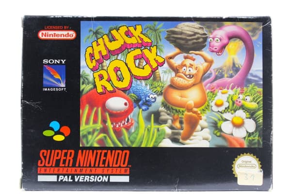 Chuck Rock - Supernintendo/SNES - PAL/SCN/EUR (BRUKT VARE) Complete in box