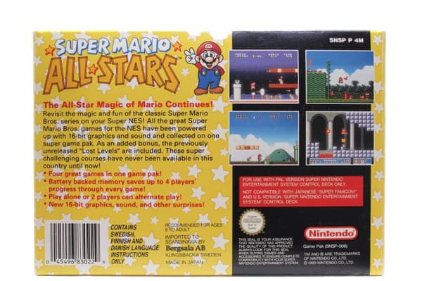 Super Mario All-Stars - Supernintendo/SNES - PAL/SCN/EUR (BRUKT VARE)