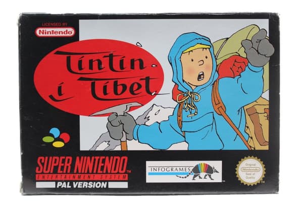 Tintin in Tibet/Tintin i Tibet - Supernintendo/SNES - PAL/SCN/EUR (Begagnad) Complete in box