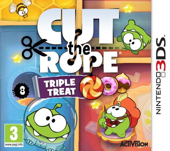 Cut the Rope - Triple Threat - Nintendo 3DS (brukt)