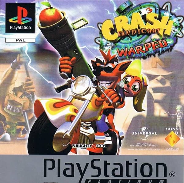 Crash Bandicoot 3: Warped - Platinum - Playstation 1 (brukt)