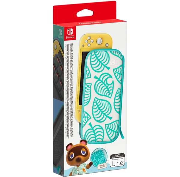 Nsw Nintendo Switch Lite Carrying Case (animal Crossing: New Horizons Edition)  Screen Protector (Nintendo Switch)