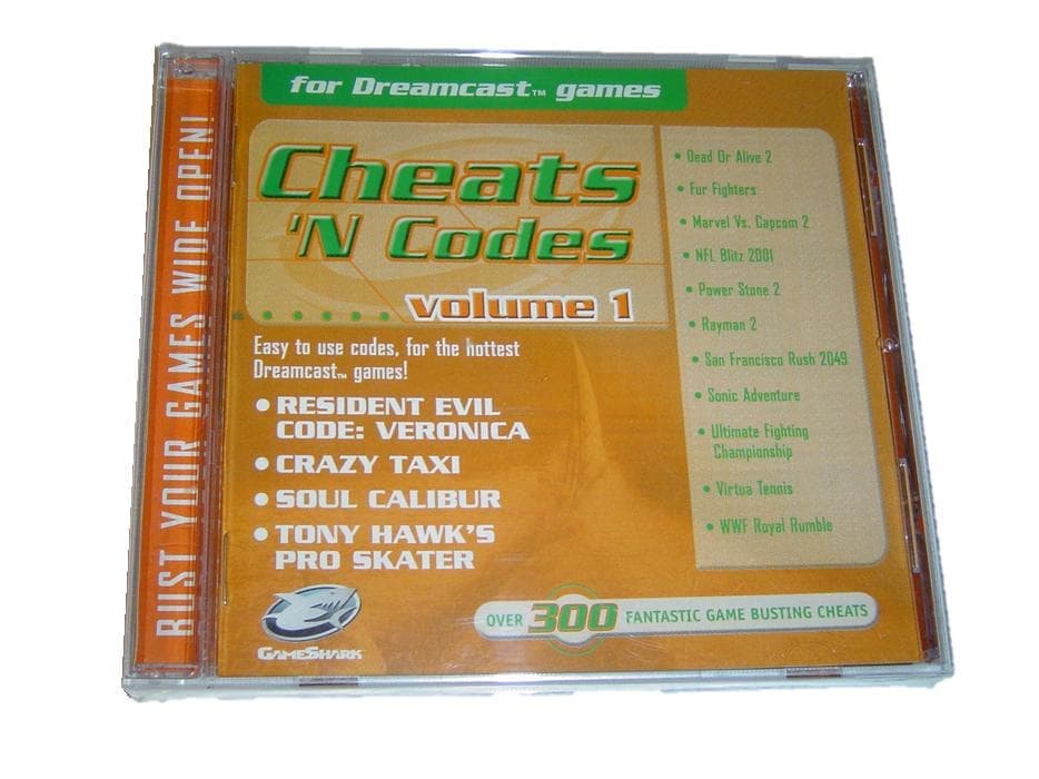 Game Shark Cheats n Codes Sega Dreamcast Bootskiva